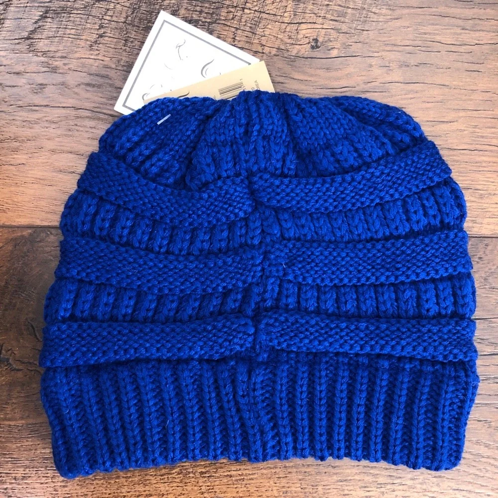 Jeep Paw Print Pony Tail Messy Bun Beanie‎